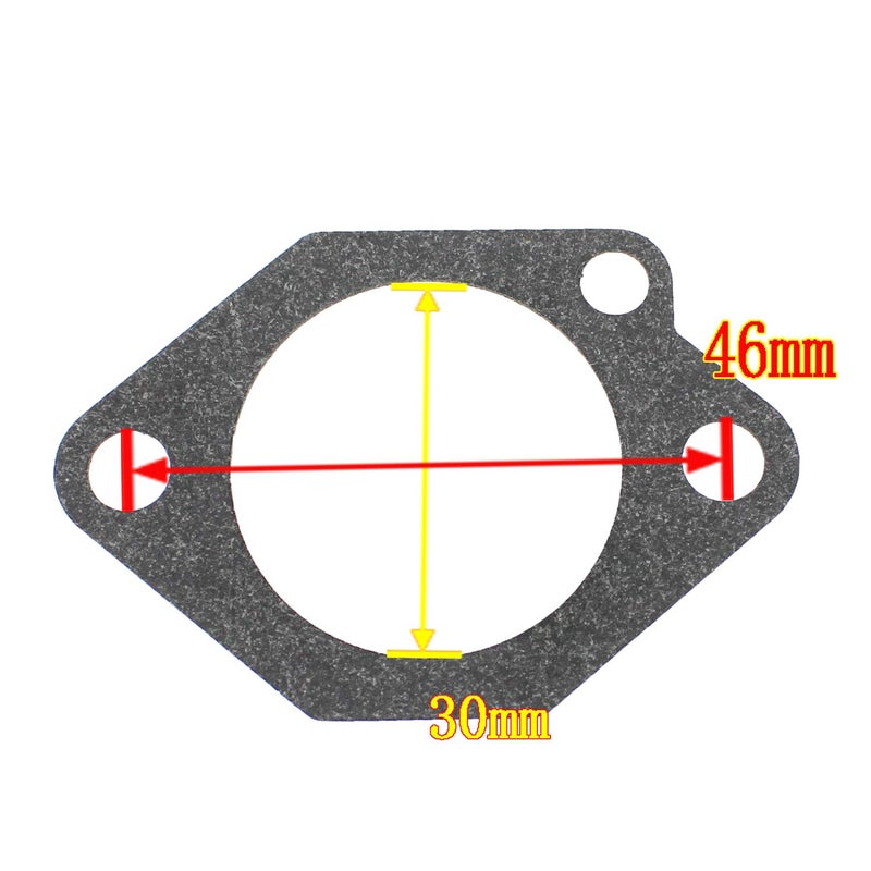 QAZAKY Pack-of-6 Carburetor Base Gasket Compatible with Kawasaki FE290 FE350 Engine Golf Cart Gas Club Car DS Precedent Turf Carryall Industrial Carts Carb 1016438 1016439 1016440 1016441 - Image 2
